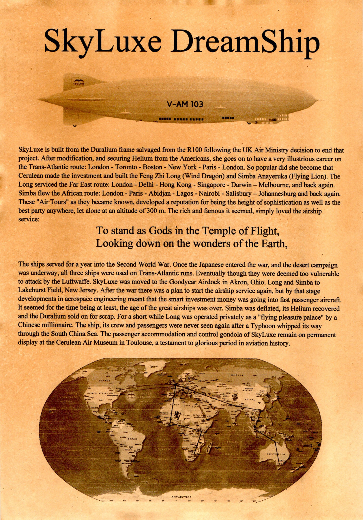 Skyluxe Dreamship backstory