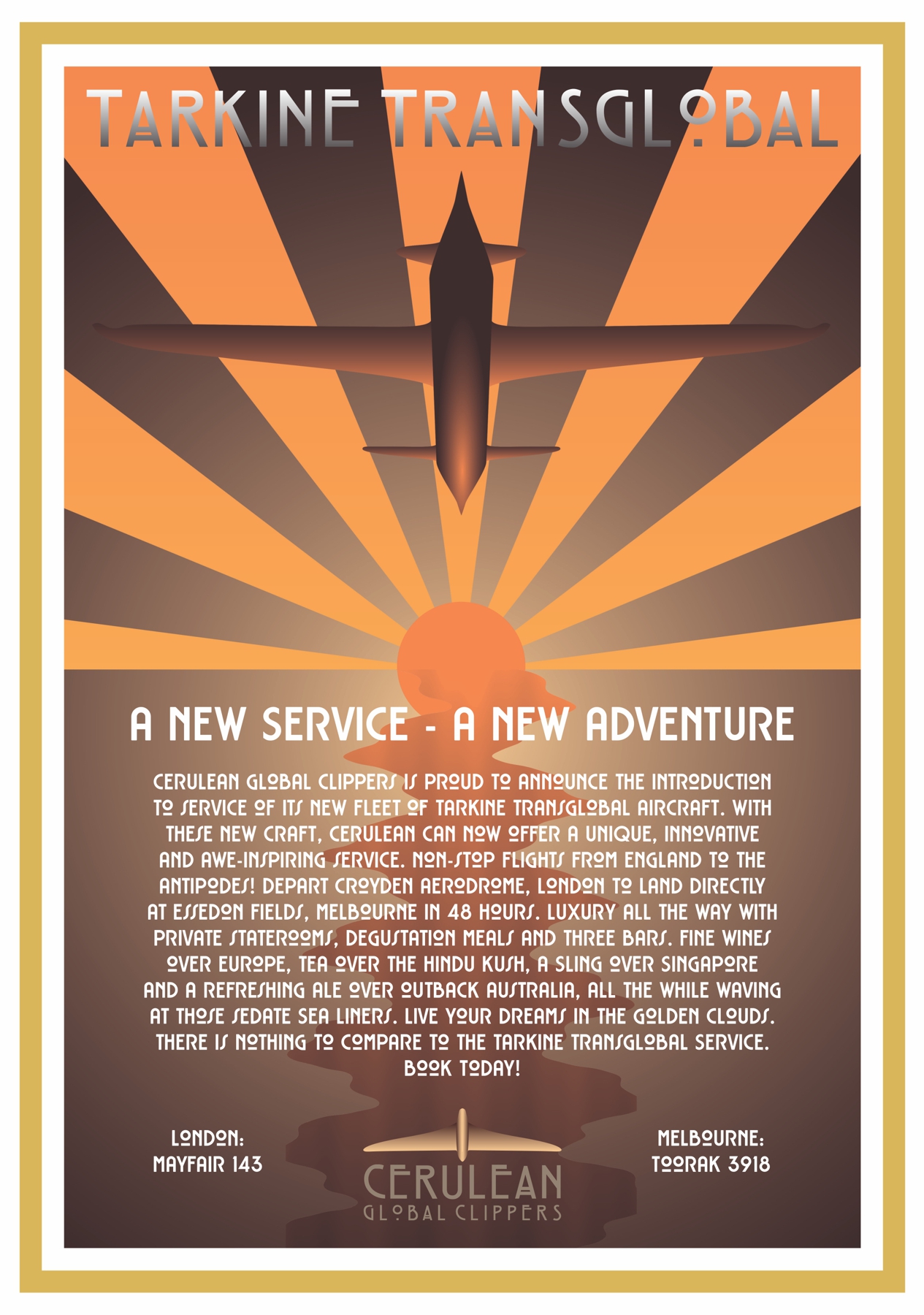 Tarkine Transglobal travel flyer